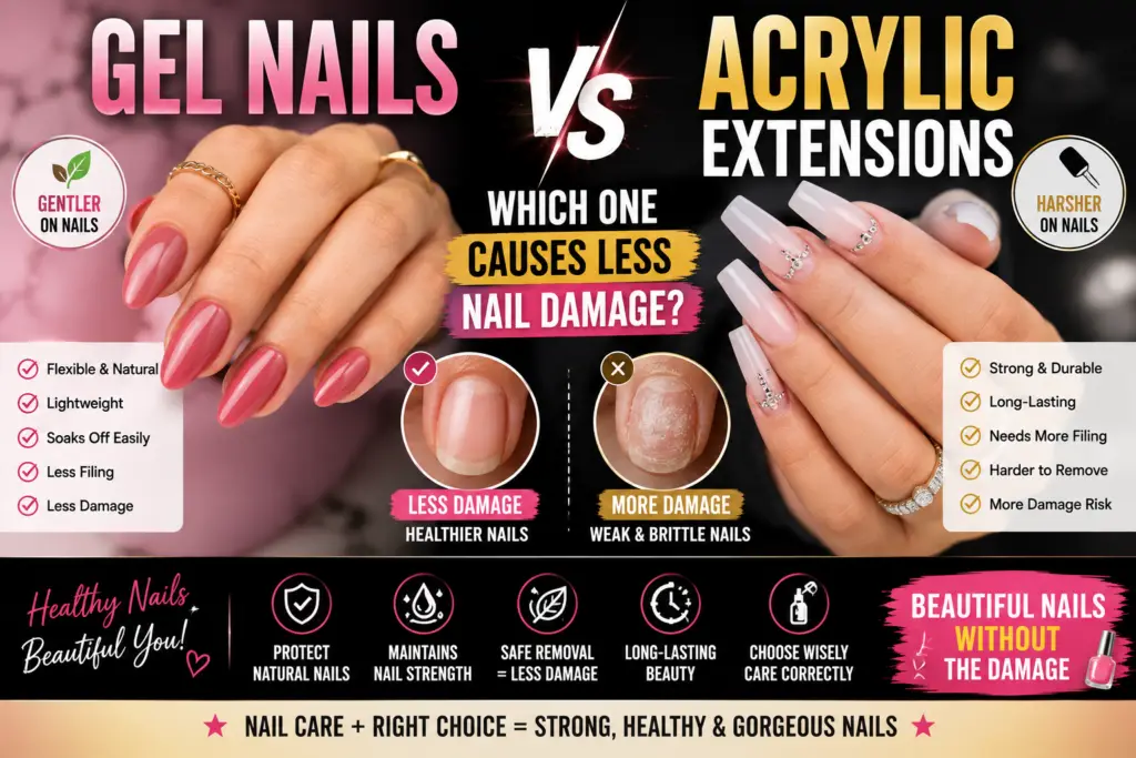 Gel Nails vs Acrylic Extensions