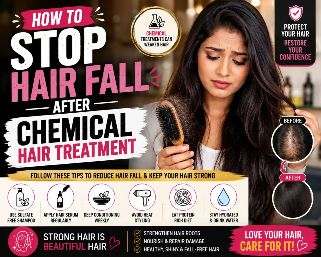 How to Stop Hair Fall After Chemical Hair Treatment